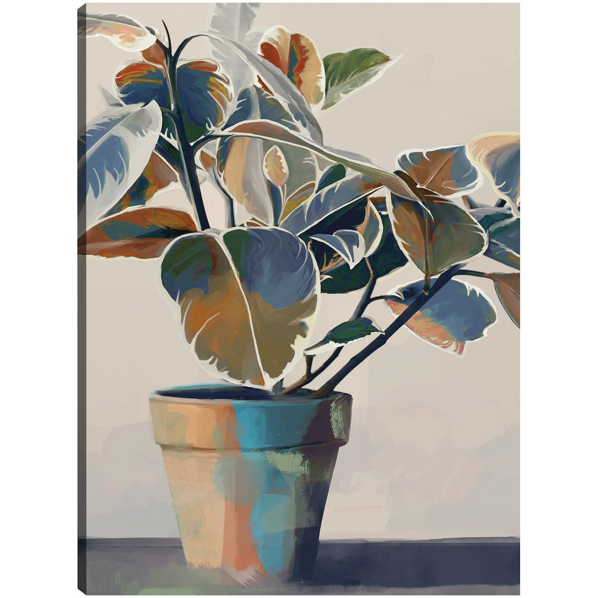Potted Greens I By Studio Arts Canvas Art Print
