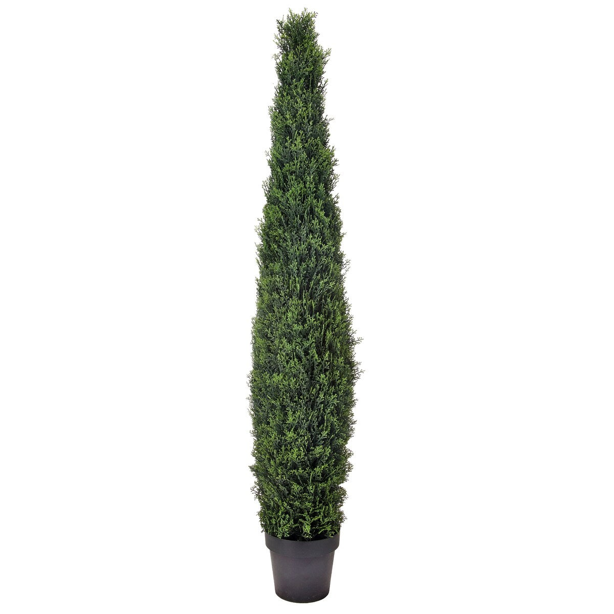 Potted Plastic Uv Treat Cypress Cone Topiary 60"