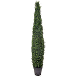 Potted Plastic Uv Treat Cypress Cone Topiary 60"