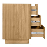 Aurelle Home Poete Solid Acacia Wood 3-Drawer Chest