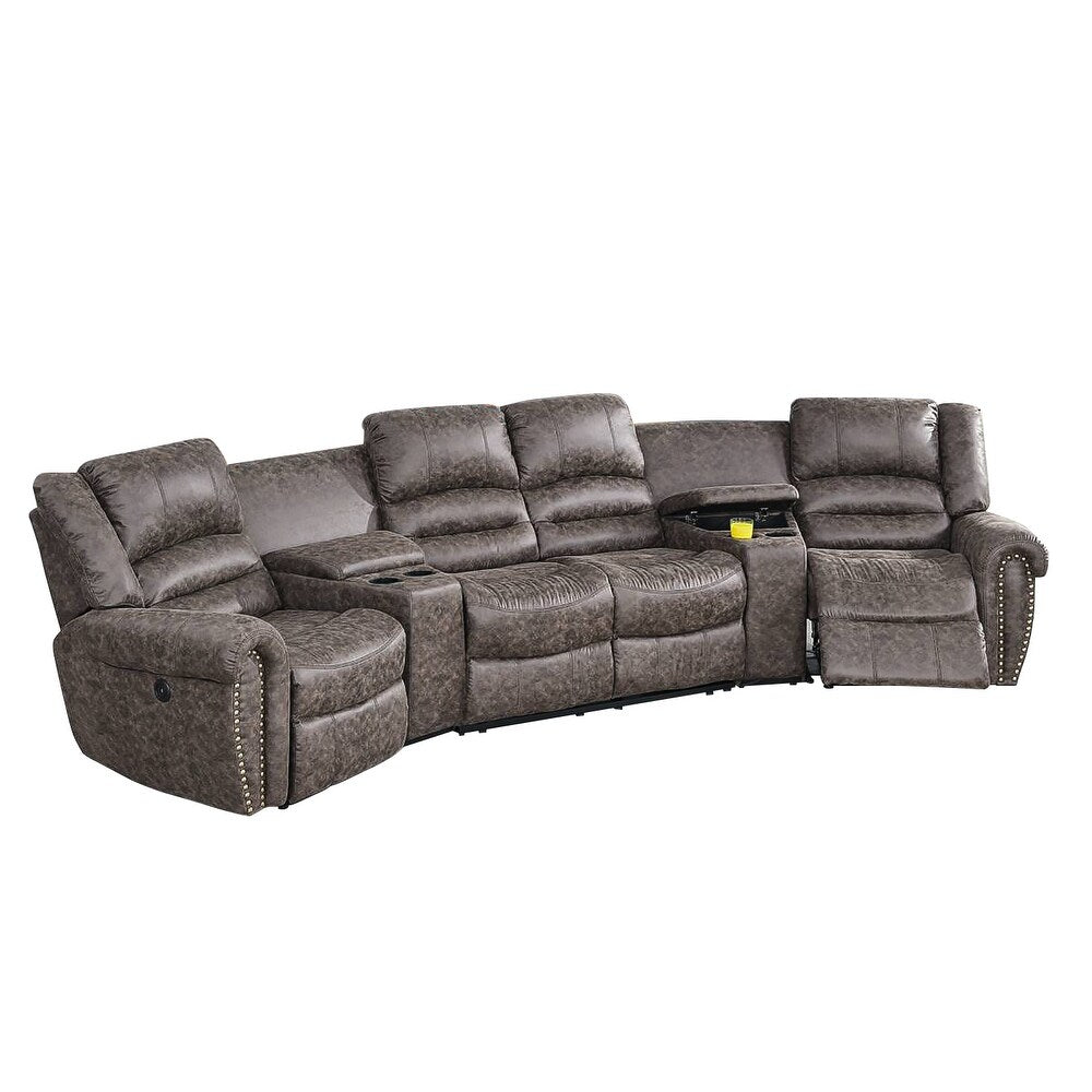 Power Entertaining Sectional,Taupe