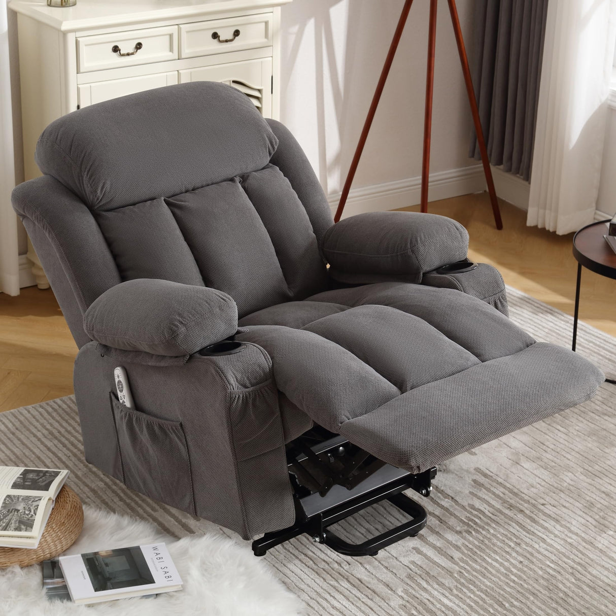 Power Lift Chairs Recliners, Heat & Massage, USB Port, Remote Control