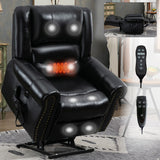 Power Lift Recliner Chair Heat Massage Dual Motor Infinite Position Up to 350 LBS, Heavy Duty Motion Mechanism with USB Ports