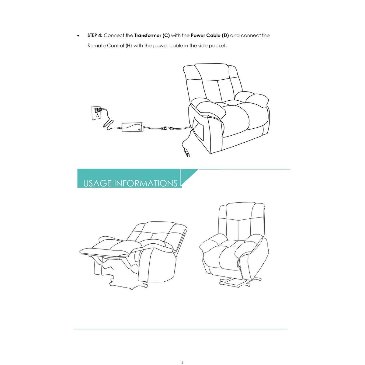 Power Lift Recliner Chair Recliners Electric Recliners for Elderly,Recliner Chair with Side Pocket