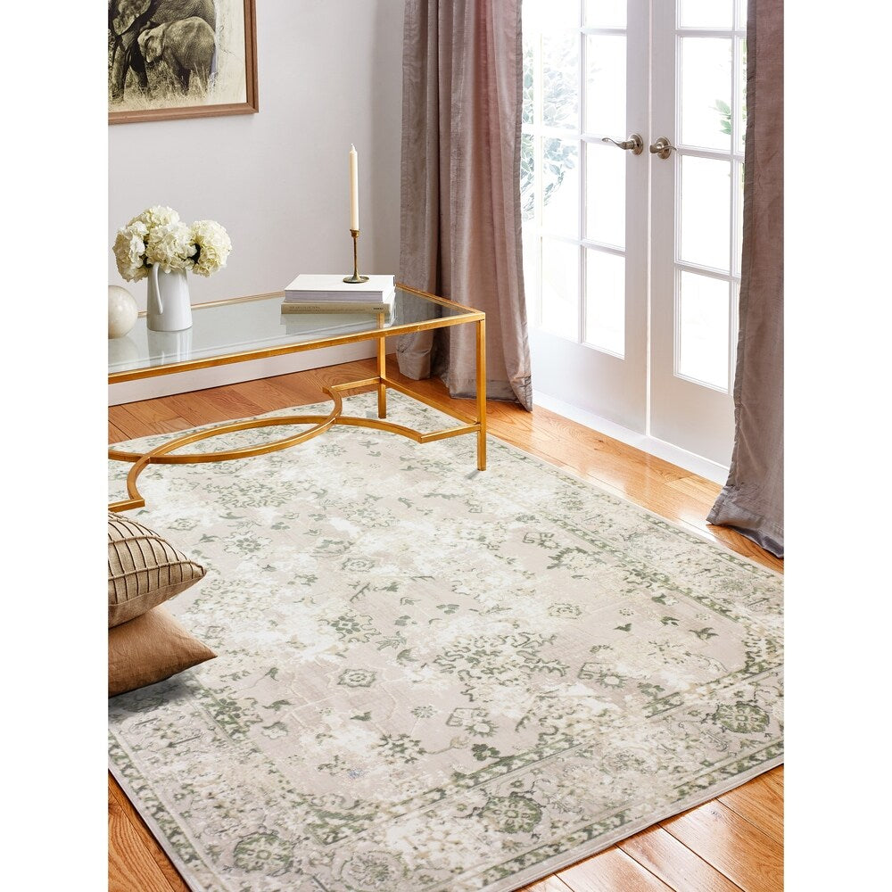 Bashian Power Loom Gertrude Cream Rug