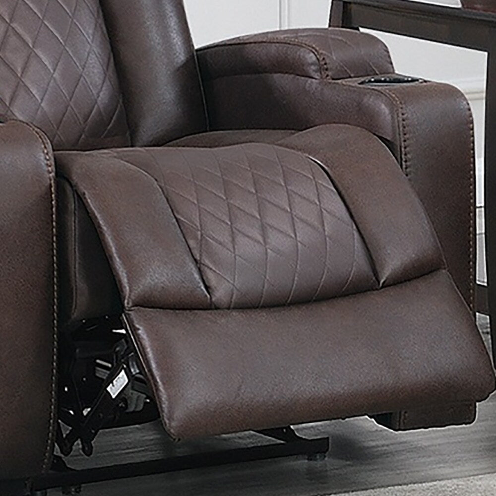 Power Loveseat With Cup Holders