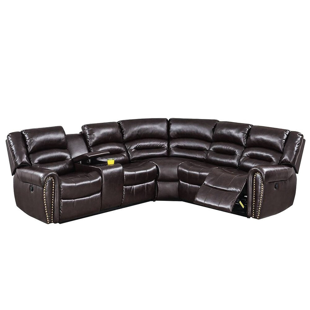 Power Motion Sectional,Brown