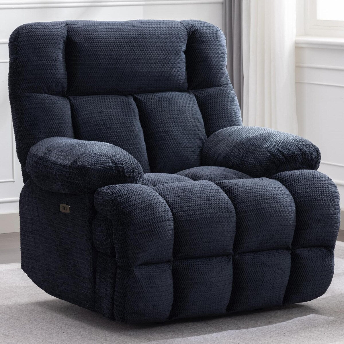 Power Oversized Recliner Zero Gravity Big Man Extra Large Recliner Chair for Living Room with USB Port 43"L*39"W*43"H Gray