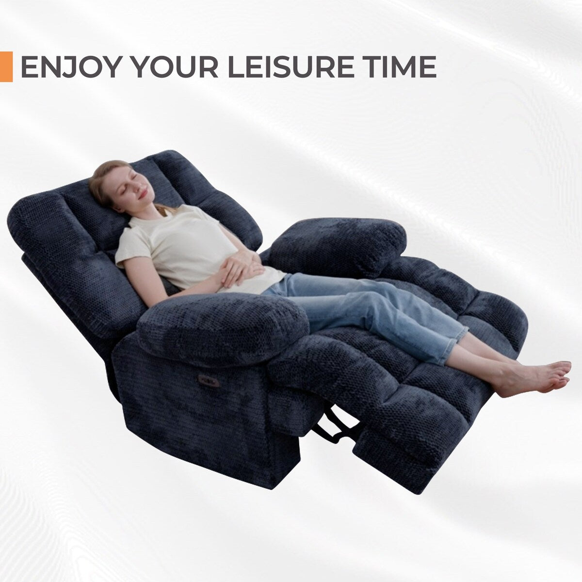 Power Oversized Recliner Zero Gravity Big Man Extra Large Recliner Chair for Living Room with USB Port 43"L*39"W*43"H Gray