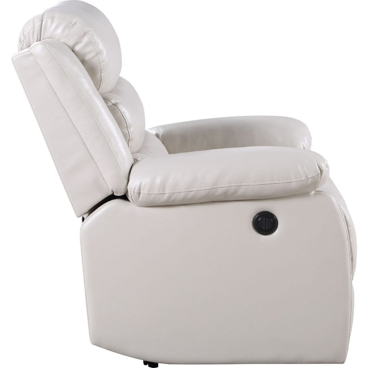 Power Recliner Chair with Split Back and Pillow Top, Cream