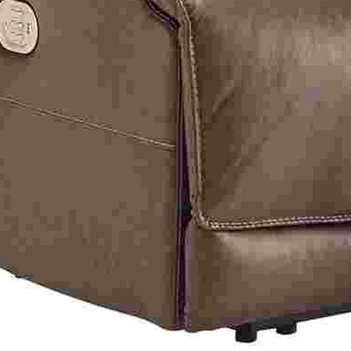 Power Recliner with Adjustable Headrest and USB, Brown