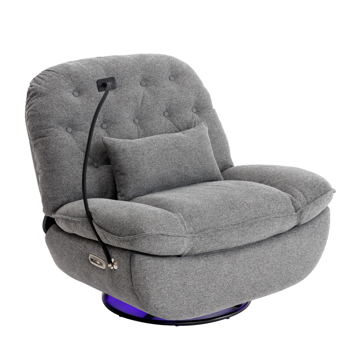 Power Recliner with Voice Control, 270掳 Swivel and Rocking