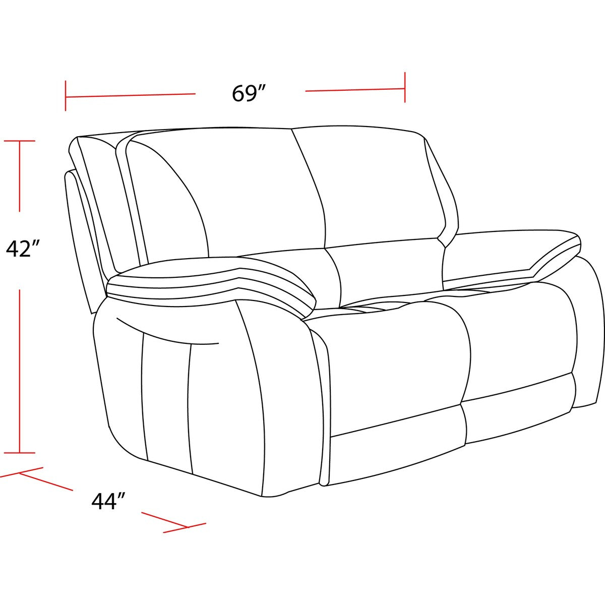 Fairview Home Power Reclining Sofa Loveseat and Recliner