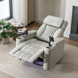 Power Swivel Recliner With 360掳 Swivel Tray Table,and Cell Phone Holder,Soft Living Room Chair