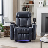 Power Swivel Recliner With 360掳 Swivel Tray Table,and Cell Phone Holder,Soft Living Room Chair