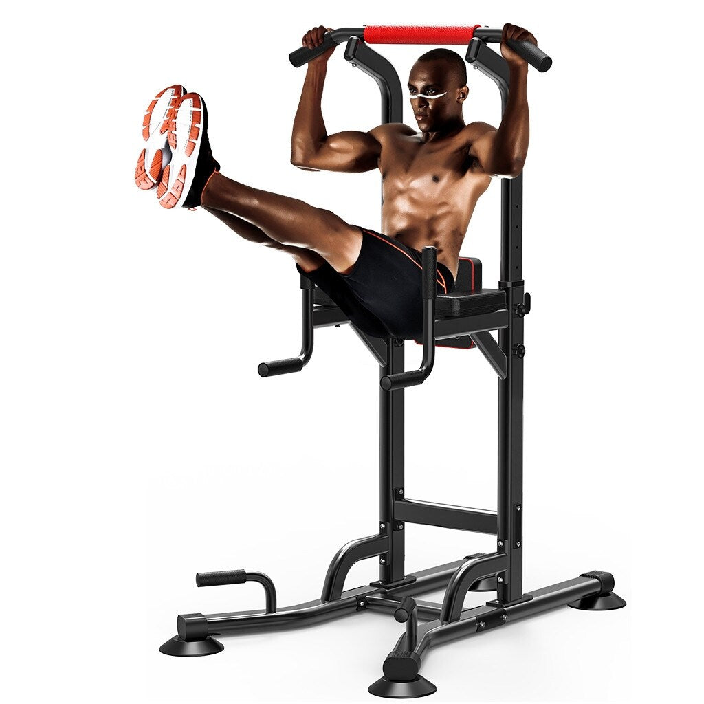 Power Tower Dip Station Adjustable Bar Exercise Home Strength Training Workout Multi Function Equipment