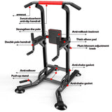 Power Tower Dip Station Adjustable Bar Exercise Home Strength Training Workout Multi Function Equipment