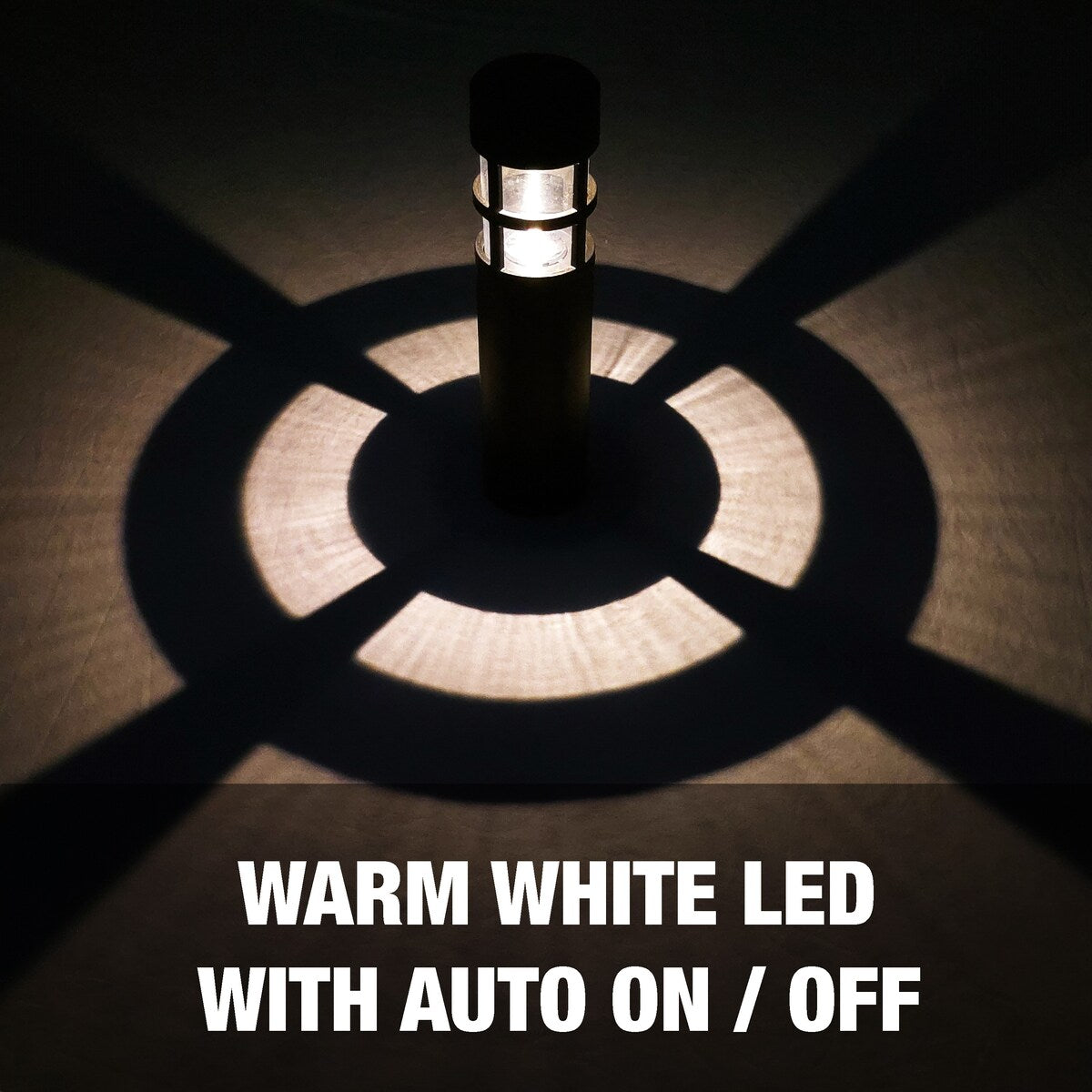 Powered LED Pathway Lights - black - 14tall