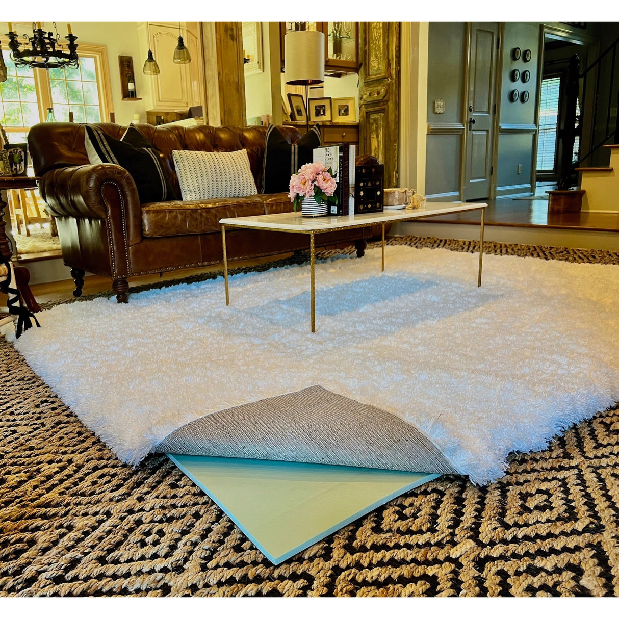 Prata Rug Pad - Freshest Green Luxury Rug Pad 5x7 - 5' X 7'