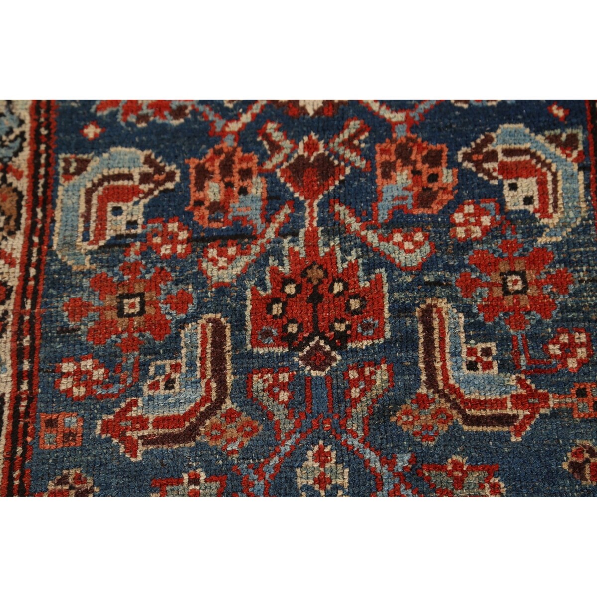 Pre-1900 Antique Bakhtiari Vegetable Dye Persian Area Rug Handmade - 3'10" x 6'0"