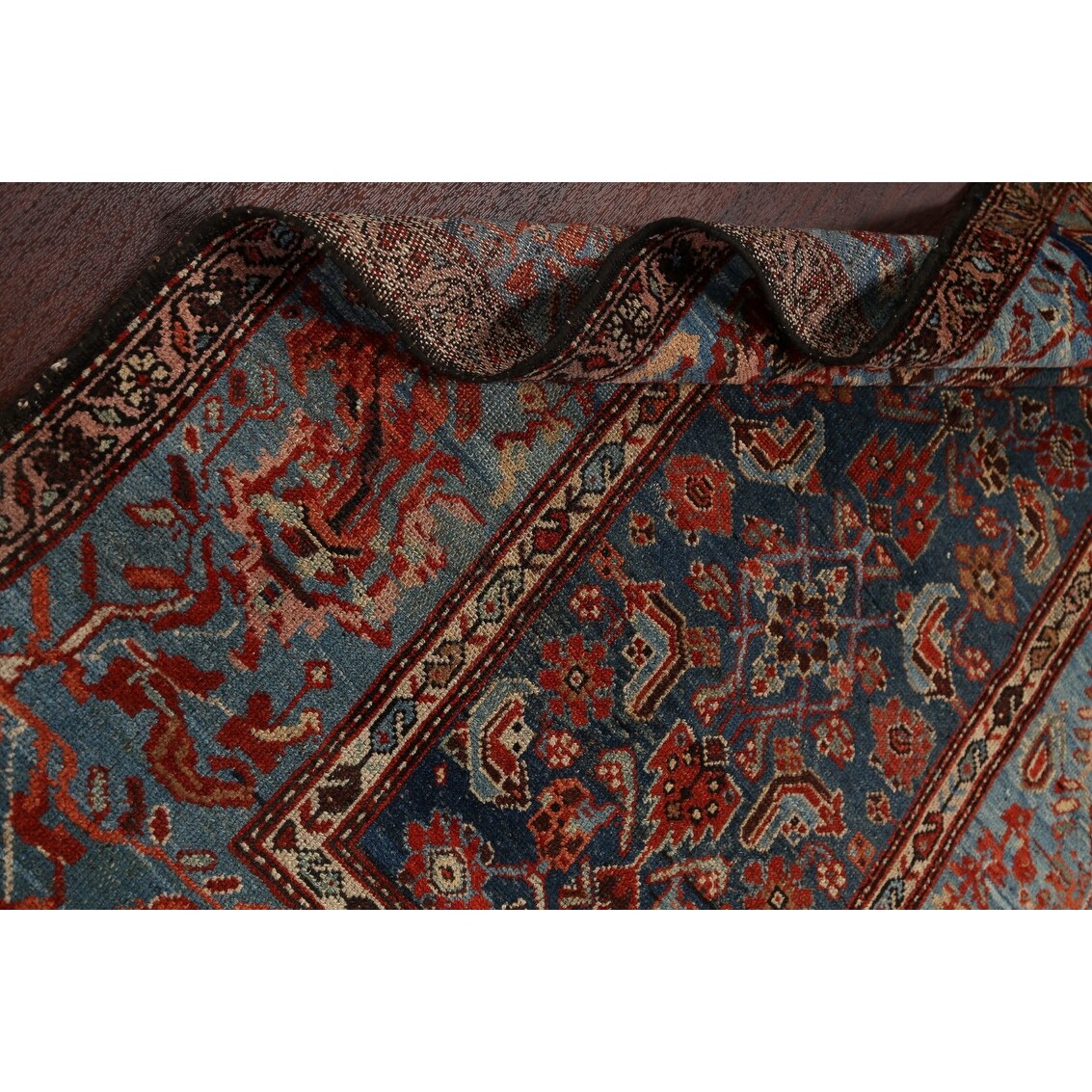 Pre-1900 Antique Bakhtiari Vegetable Dye Persian Area Rug Handmade - 3'10" x 6'0"