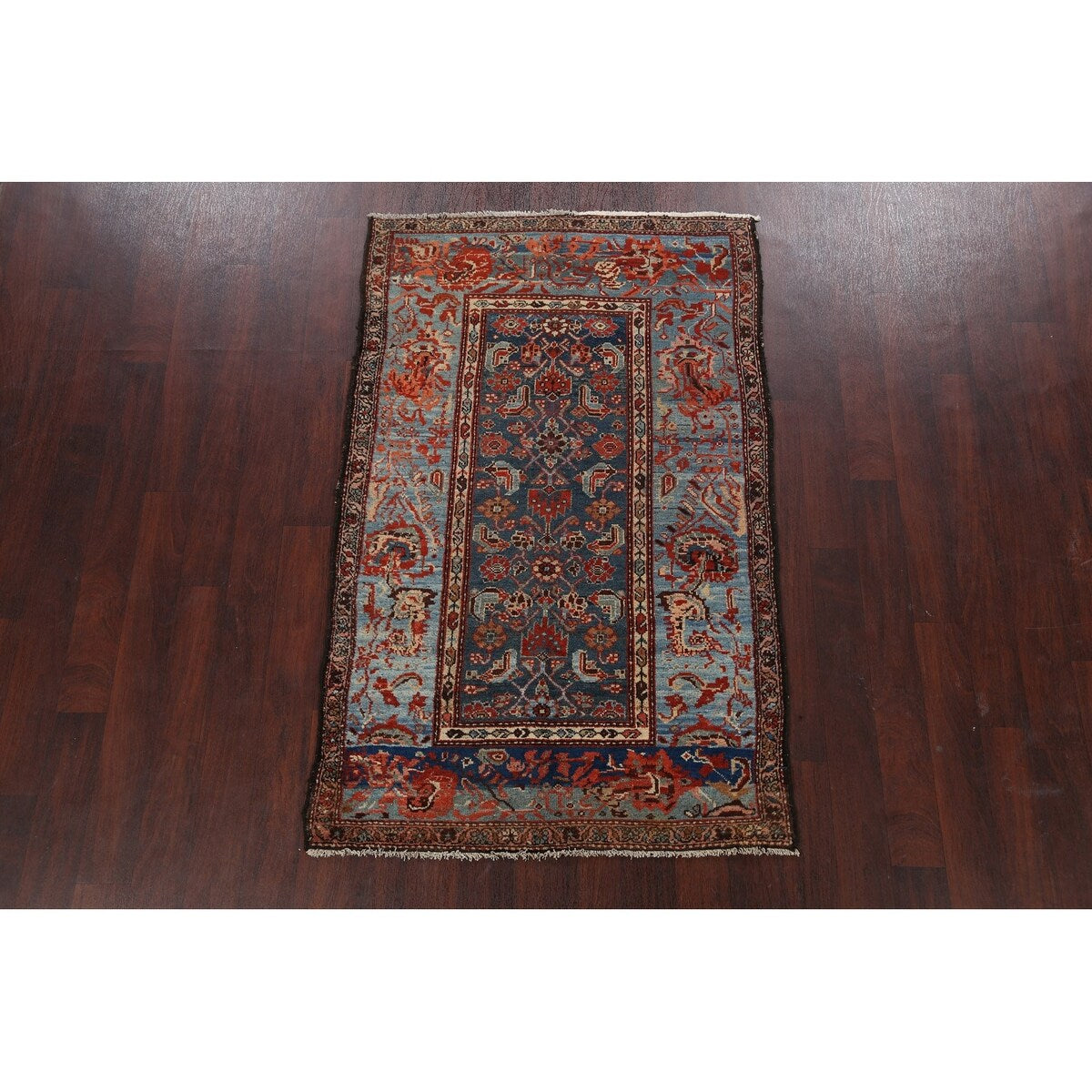 Pre-1900 Antique Bakhtiari Vegetable Dye Persian Area Rug Handmade - 3'10" x 6'0"
