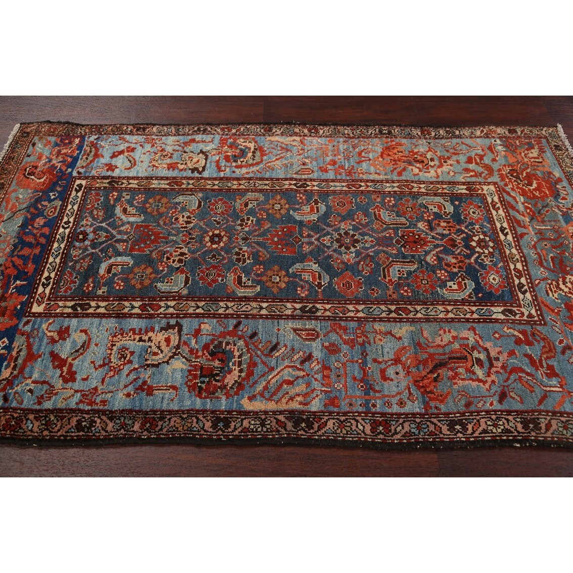 Pre-1900 Antique Bakhtiari Vegetable Dye Persian Area Rug Handmade - 3'10" x 6'0"
