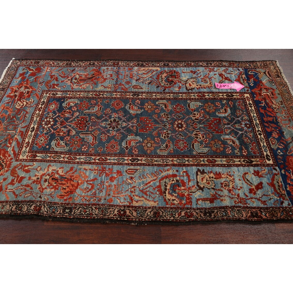 Pre-1900 Antique Bakhtiari Vegetable Dye Persian Area Rug Handmade - 3'10" x 6'0"