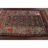 Pre-1900 Antique Bakhtiari Vegetable Dye Persian Area Rug Handmade - 3'10" x 6'0"