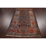 Pre-1900 Antique Bakhtiari Vegetable Dye Persian Area Rug Handmade - 3'10" x 6'0"