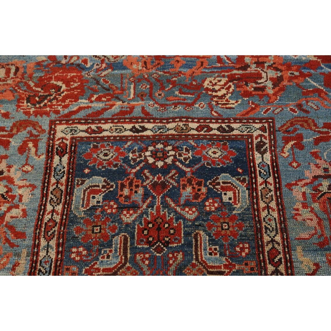 Pre-1900 Antique Bakhtiari Vegetable Dye Persian Area Rug Handmade - 3'10" x 6'0"
