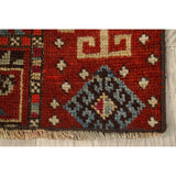 Pre-1900 Antique Heriz Persian Area Rug Handmade Wool Carpet - 3'0" x 2'11" Square