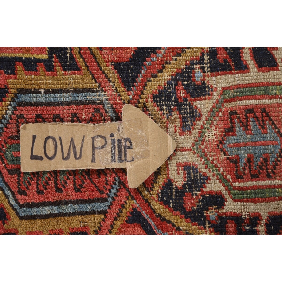 Pre-1900 Antique Heriz Serapi Persian Rug Hand-Knotted Wool Carpet - 8'4"x 11'2"