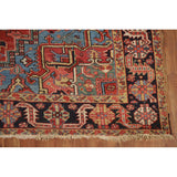 Pre-1900 Antique Heriz Serapi Persian Rug Hand-Knotted Wool Carpet - 8'4"x 11'2"