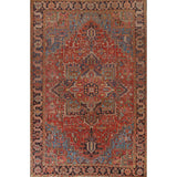 Pre-1900 Antique Heriz Serapi Persian Rug Hand-Knotted Wool Carpet - 8'4"x 11'2"
