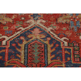 Pre-1900 Antique Heriz Serapi Persian Rug Hand-Knotted Wool Carpet - 8'4"x 11'2"