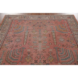 Pre-1900 Antique Oushak Turkish Area Rug Handmade Wool Carpet - 7'0"x 9'5"