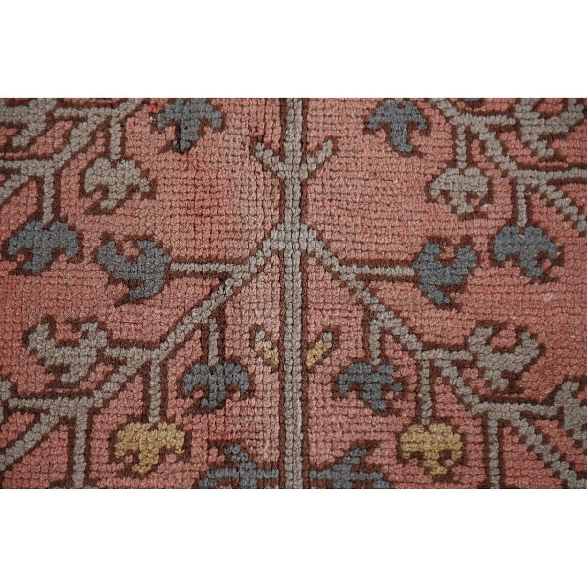 Pre-1900 Antique Oushak Turkish Area Rug Handmade Wool Carpet - 7'0"x 9'5"