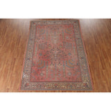 Pre-1900 Antique Oushak Turkish Area Rug Handmade Wool Carpet - 7'0"x 9'5"
