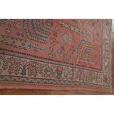 Pre-1900 Antique Oushak Turkish Area Rug Handmade Wool Carpet - 7'0"x 9'5"