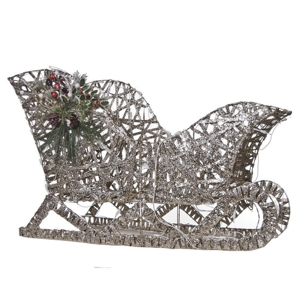 Pre-Lit Glittering Sleigh