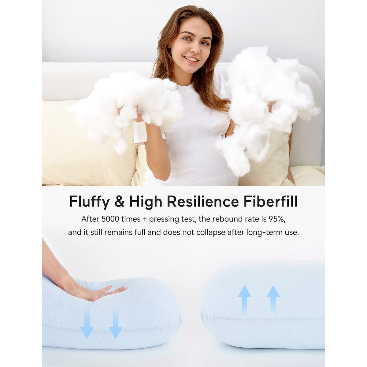 Pregnancy Pillows for Sleeping,J Shaped Maternity Pillow for Pregnant Women,Portable Body Pillow with Jersey Knit Cotton Cover