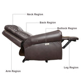 Prelife Classic and Overstuffed Breathable Vegan Leather Power Standard Recliner