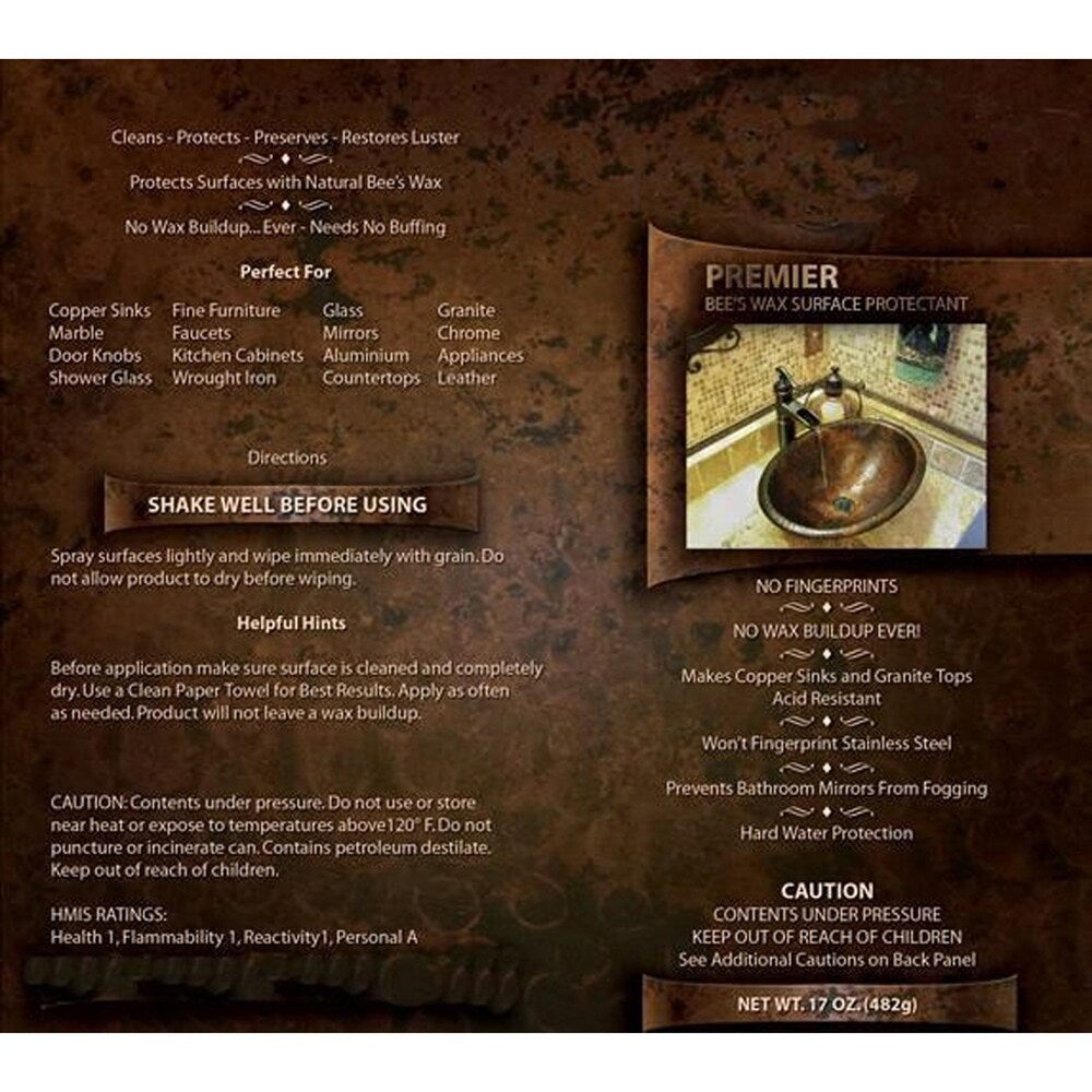 Premier Copper Products Bathroom Sink, Single Handle Faucet and Accessories Package