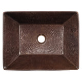 17-in Oval Wired Rim Vessel Hammered Copper Sink (VO17WDB)