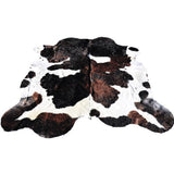 Premium White/Black/Brown 100-percent Argentinean Natural Cow Hide Rug - 5' x 7'