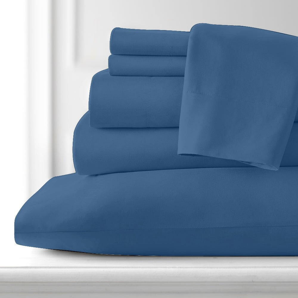 Premium Home Collection Microfiber Soft Cooling Bed Sheet Set - 6 Piece Set