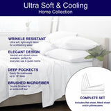Premium Home Collection Microfiber Soft Cooling Bed Sheet Set - 6 Piece Set
