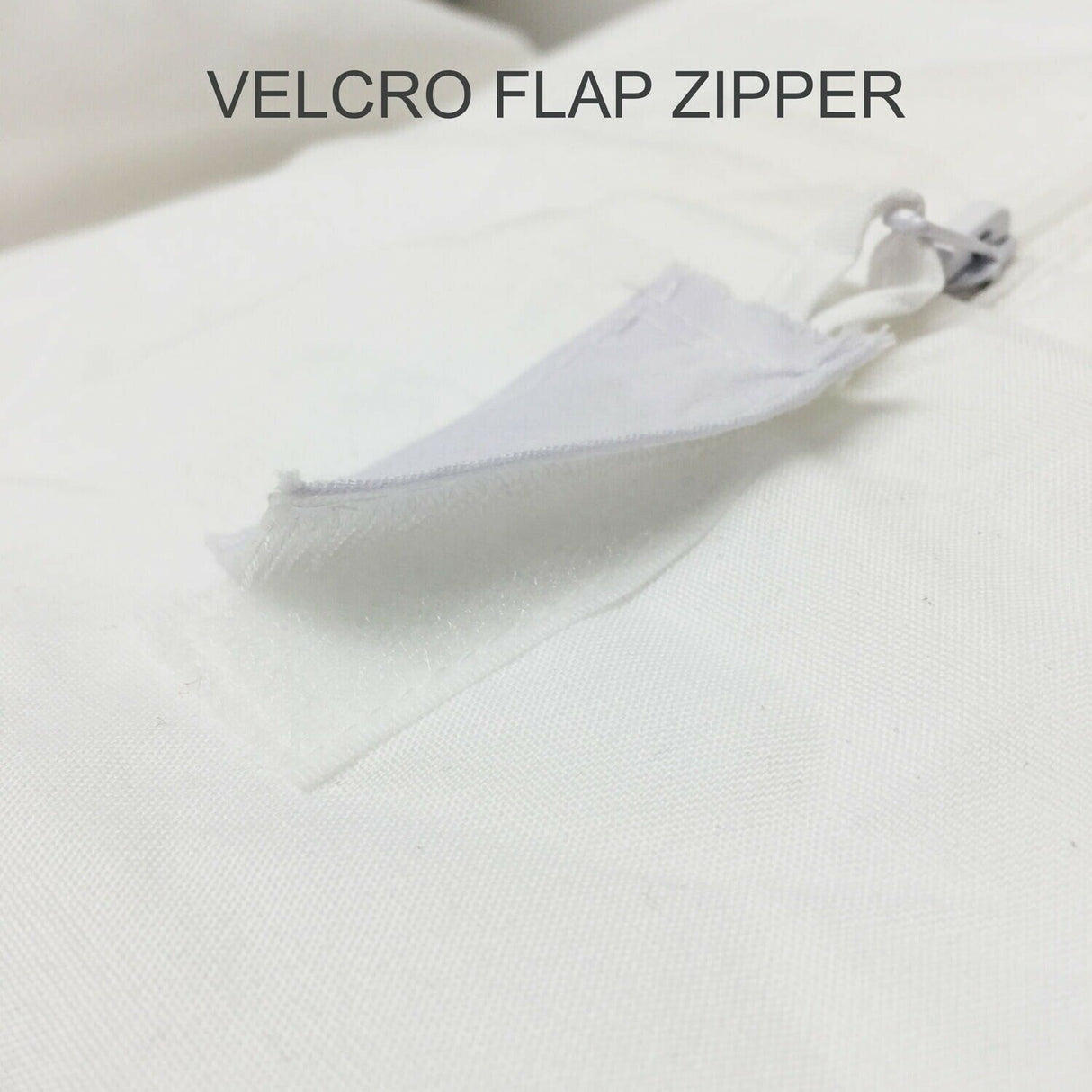 Premium Microfiber Mattress Cover Waterproof Shield Zippered Mattress Bed Protector, Velcro Zip, Ultra Soft - White