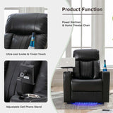 Premium Power Recliner with Swivel Tray Table and Cell Phone Stand